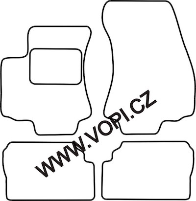 Autokoberce Opel Zafira bez 3. řady 1999 - 2004 Colorfit Fun (3419)